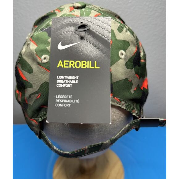 Nike Hat Cap Strap Back Green Camo Swoosh Pickleball Baseball Heritage86 Mens - Picture 4 of 8